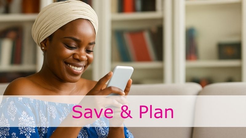 Woman browsing on mobile